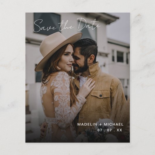 Elegant Budget Weddenschap Save the Date QR Code P Flyer (Voorkant)