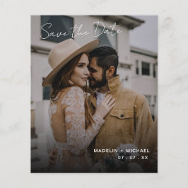 Elegant Budget Weddenschap Save the Date QR Code P Flyer