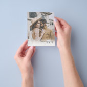 Elegant Budget Weddenschap Save the Date QR Code P Flyer (Hand)