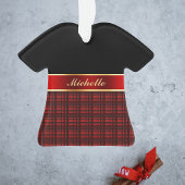 Elegant Buffalo Pset en rood lint Ornament