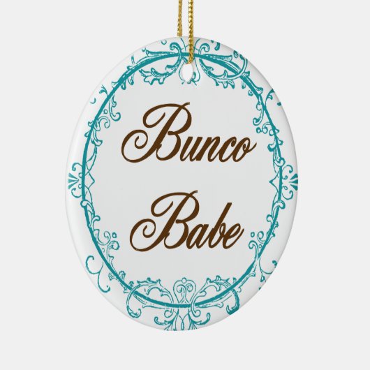 Elegant Bunco Babe-versiering Keramisch Ornament (Rechts)