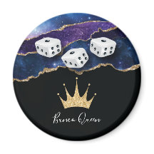 Elegant Bunco Dice Queen Glitter Gold Crown
