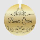 Elegant bunco Ornament met goudkleurige gradiënt (achterkant)