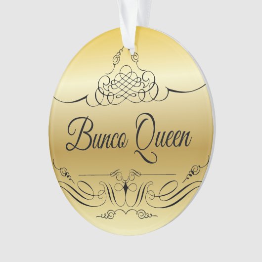 Elegant bunco Ornament met goudkleurige gradiënt (voorkant)