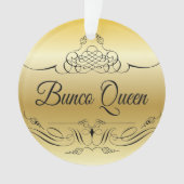 Elegant bunco Ornament met goudkleurige gradiënt (voorkant)