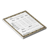 Elegant Bunco-score Art Deco Black Gold Notitieblok (Schuin)
