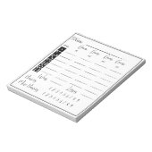 Elegant bunco score pad notitieblok (Linkerzijde)