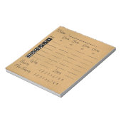 Elegant bunco score pad notitieblok (Linkerzijde)