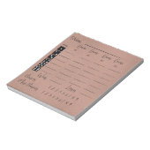 Elegant bunco score pad notitieblok (Linkerzijde)