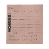Elegant bunco score pad notitieblok (Voorkant)