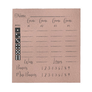 Elegant bunco score pad notitieblok