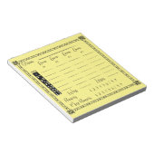 Elegant bunco score pad notitieblok (Schuin)