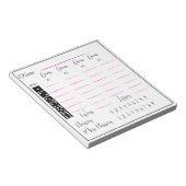 Elegant bunco score pad notitieblok (Schuin)