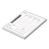 Elegant bunco score pad notitieblok (Linkerzijde)