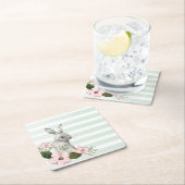 Elegant Bunny gestreept Kartonnen Onderzetters (Insitu)