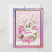 Elegant Bunny Happy Easter Day Holiday Kaart (Voorkant)