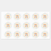 Elegant Bunny Rabbit kinderen Birthday Party Dank Labels (Vel)