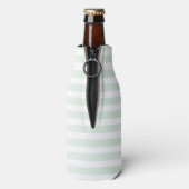 Elegant Bunny striped design Flesjeskoeler (Fles Achterkant)