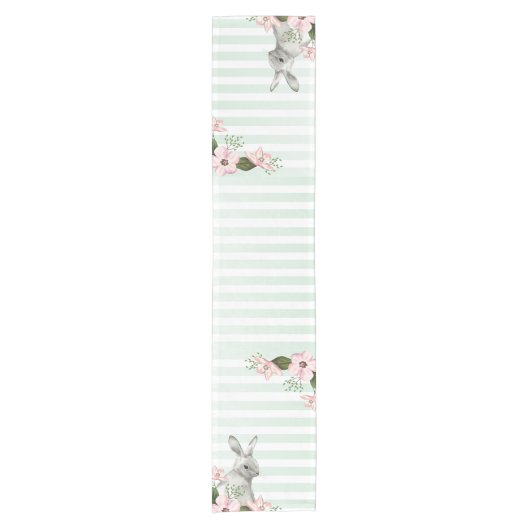 Elegant Bunny striped design Korte Tafelloper (Voorkant)