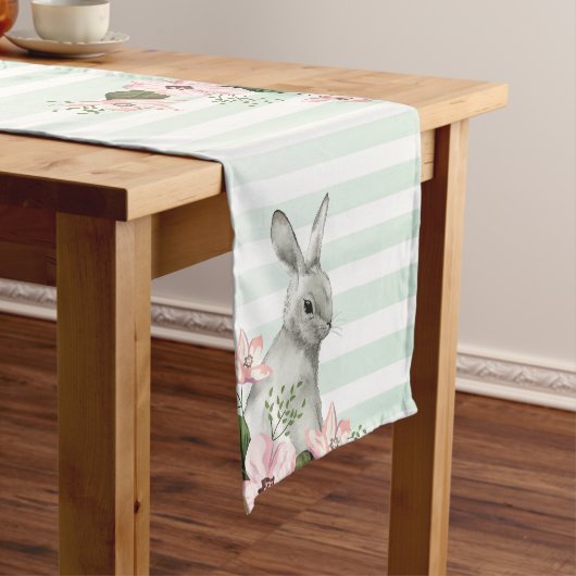Elegant Bunny striped design Korte Tafelloper (Voorbeeld)