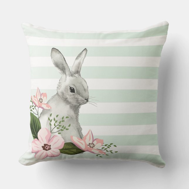 Elegant Bunny striped design Kussen (Voorkant)