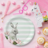 Elegant Bunny striped design Papieren Bordje (Feest)