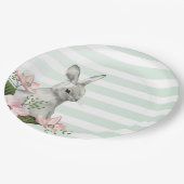 Elegant Bunny striped design Papieren Bordje (Gekanteld)