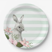 Elegant Bunny striped design Papieren Bordje (Voorkant)