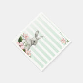 Elegant Bunny striped design Servet (Hoek)