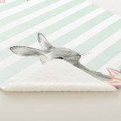 Elegant Bunny striped design Sherpa Deken (3/4)