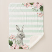 Elegant Bunny striped design Sherpa Deken (Voorkant)