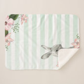 Elegant Bunny striped design Sherpa Deken (Voorkant (horizontaal))