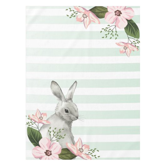 Elegant Bunny striped design Tafelkleed (Voorkant)