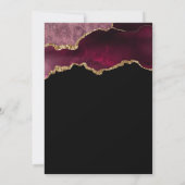 Elegant Burgundy Agate 70th Birthday Party Kaart (Achterkant)