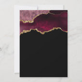 Elegant Burgundy Agate 80th Birthday Invitation (Achterkant)