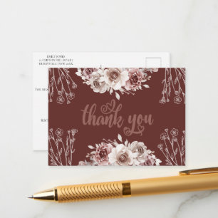 Elegant Burgundy Agate Folie Invitation Briefkaart