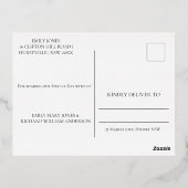 Elegant Burgundy Agate Folie Invitation Briefkaart (Achterkant)