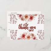 Elegant Burgundy Agate Folie Invitation Briefkaart (Voorkant / Achterkant)