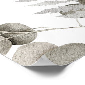 Elegant Burgundy and Beige Wedding Welcome Sign. Poster (Hoek)