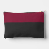 Elegant Burgundy and Black Color Block Monogram Etui (Achterkant)