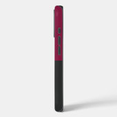 Elegant Burgundy and Black Monogram Case-Mate iPhone Case (Achterkant / Links)