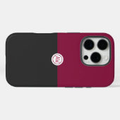 Elegant Burgundy and Black Monogram Case-Mate iPhone Case (Achterkant (horizontaal))
