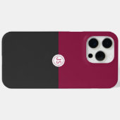 Elegant Burgundy and Black Monogram Case-Mate iPhone Case (Achterkant (horizontaal))