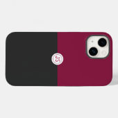 Elegant Burgundy and Black Monogram Case-Mate iPhone Case (Achterkant (horizontaal))