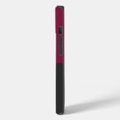Elegant Burgundy and Black Monogram Case-Mate iPhone Case (Achterkant / Links)