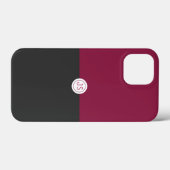Elegant Burgundy and Black Monogram Case-Mate iPhone Case (Achterkant (horizontaal))