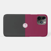 Elegant Burgundy and Black Monogram Case-Mate iPhone Case (Achterkant (horizontaal))