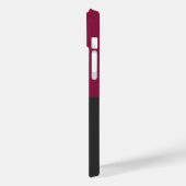 Elegant Burgundy and Black Monogram Case-Mate iPhone Case (Achterkant / Links)