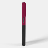 Elegant Burgundy and Black Monogram Case-Mate iPhone Case (Achterkant / Rechts)