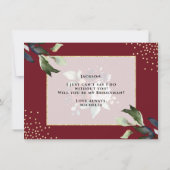 Elegant Burgundy and Gold Bridesman-Kaart (Achterkant)